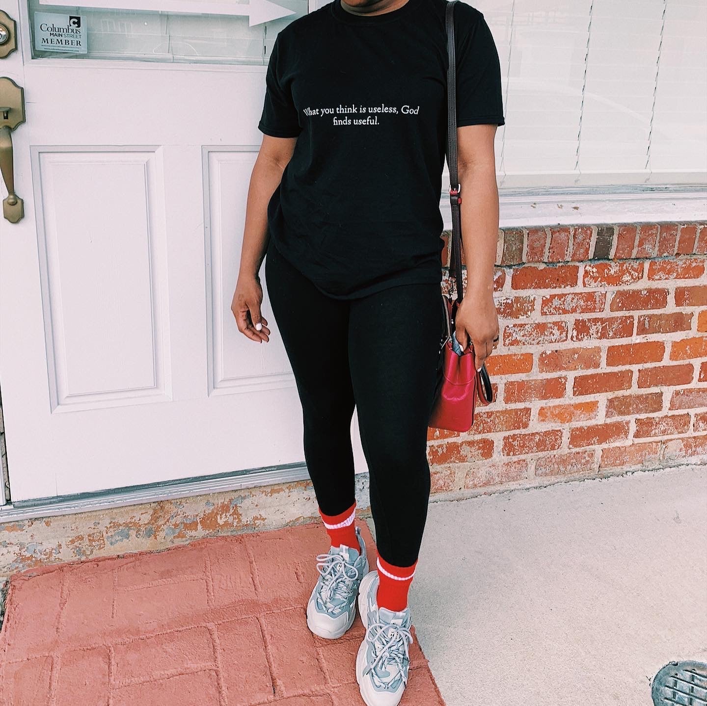 Useful Black Short-Sleeve Unisex T-Shirt - Young Woman