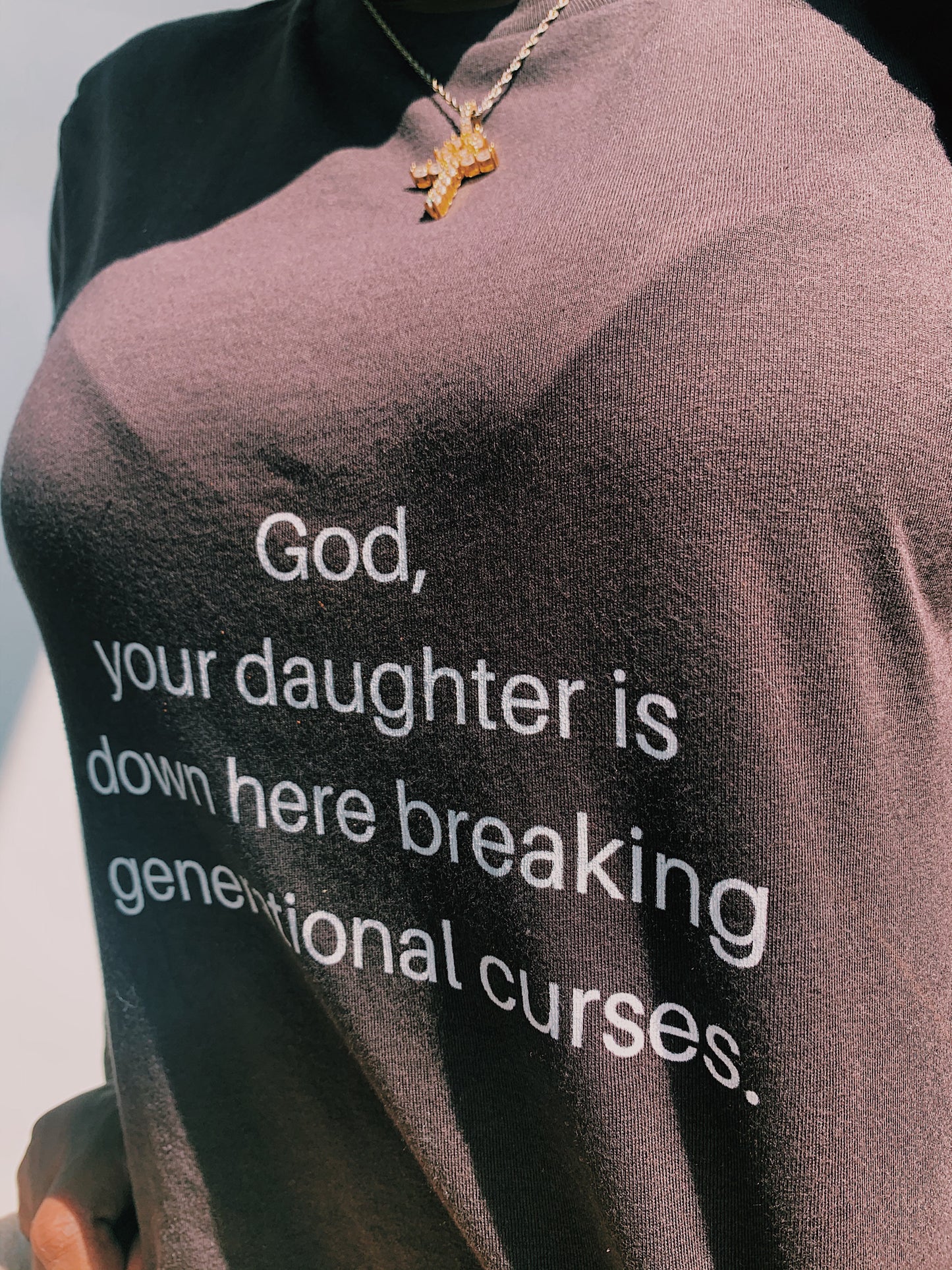 Breaking Generational Curses Brown Short-Sleeve Unisex T-Shirt - Young Woman