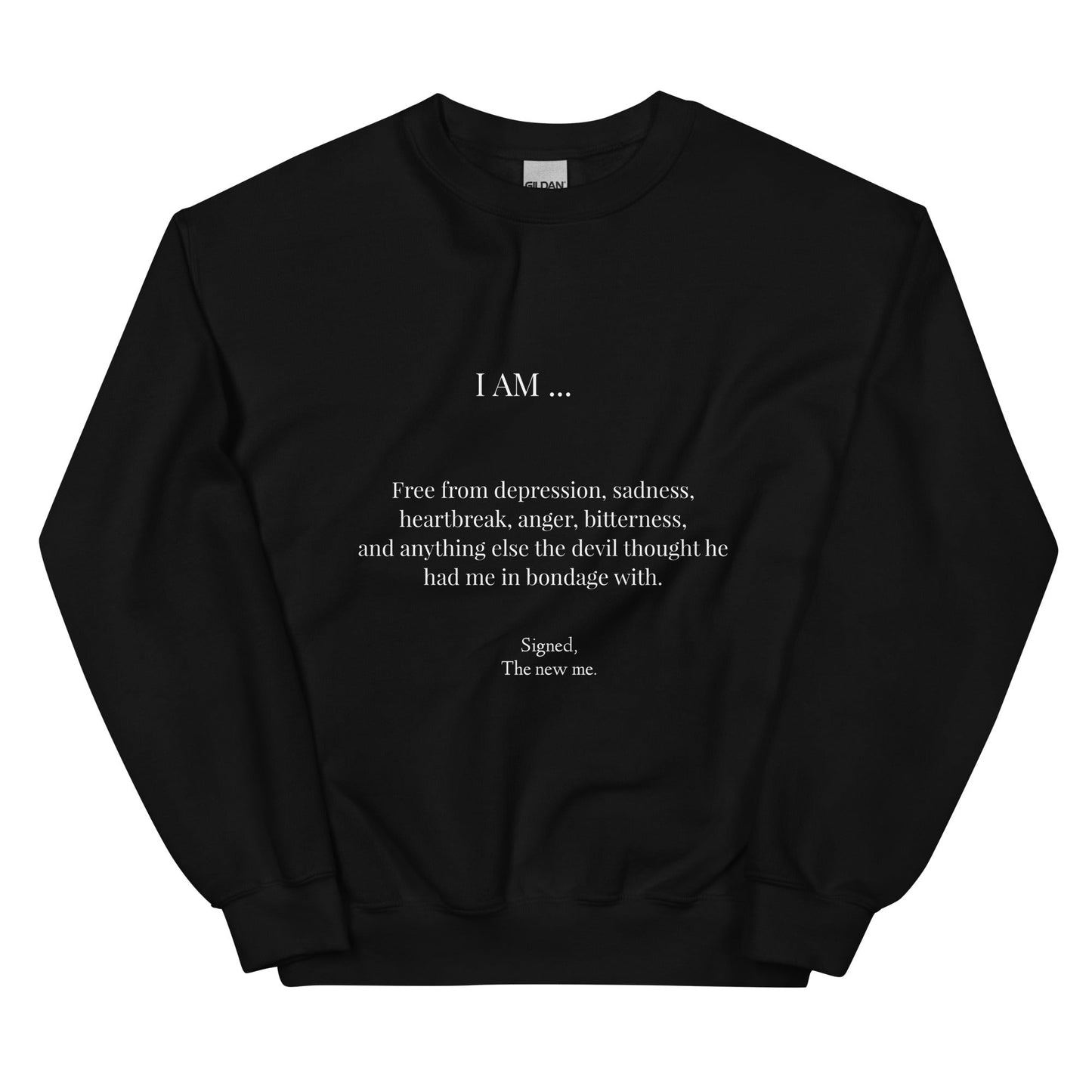 I Am Black Unisex T-Shirt + I Am Black Unisex Sweatshirt + I AM Bubble-free sticker