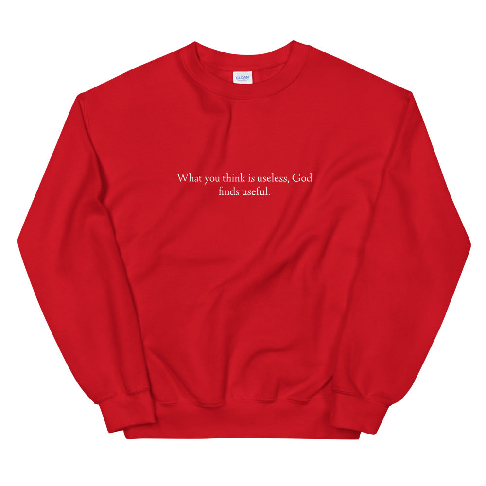Useful Red Unisex Sweatshirt - Young Woman