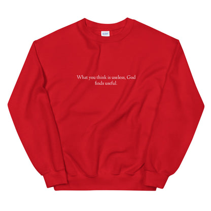 Useful Red Unisex Sweatshirt - Young Woman